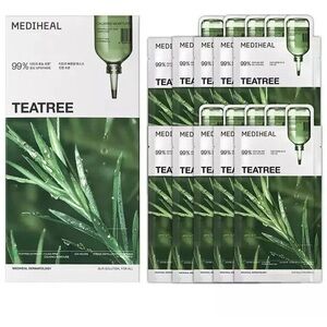 Mediheal Teatree Essential Face Mask Calming Moisture 1 Box:10 Sheets From Korea